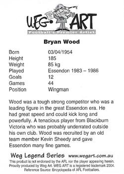 2004 Weg Art Legends Series Three #26 Brian Wood Back